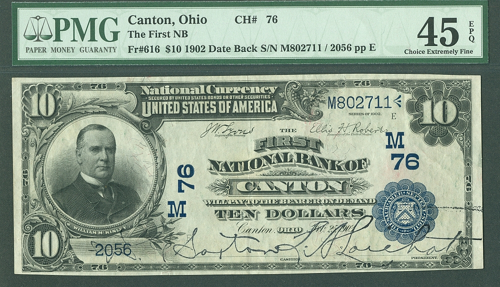 Canton, OH, Ch.#76, 1902DB $10